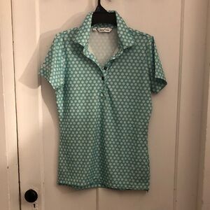 Kenny Flowers Aqua Polka Dot Button Down Shirt